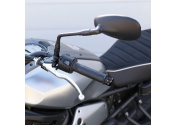 ΑΝΤΙΒΑΡΑ ΤΙΜΟΝΙΟΥ MOTO BAR ENDS ΜΕ ΕΣΩΤΕΡΙΚΗ ΔΙΑΜΕΤΡΟ 17-23 mm (ΜΑΥΡΟ ΑΝΟΔΙΩΜΕΝΟ ΑΛΟΥΜΙΝΙΟ ΜΕ ΣΑΓΡΕ ΥΦΗ) - 2 ΤΕΜ.