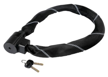 ΑΝΤΙΚΛΕΠΤΙΚΗ ΚΟΥΛΟΥΡΑ TAIPAN ΜΕ ΝΑΥΛΟΝ ΥΦΑΣΜΑ ΜΑΥΡΗ 90cm 10mm (2 ΚΛΕΙΔΙΑ)