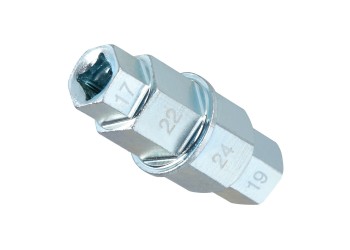 ΚΛΕΙΔΙ ΑΞΟΝΑ MOTO ΓΙΑ ΑΦΑΙΡΕΣΗ ΜΠΡΟΣΤΙΝΟΥ ΤΡΟΧΟΥ 4 ΜΕΓΕΘΗ (17/19/22/24mm) ΧΑΛΥΒΑΣ (CNC) 1TEM