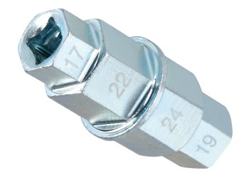 ΚΛΕΙΔΙ ΑΞΟΝΑ MOTO ΓΙΑ ΑΦΑΙΡΕΣΗ ΜΠΡΟΣΤΙΝΟΥ ΤΡΟΧΟΥ 4 ΜΕΓΕΘΗ (17/19/22/24mm) ΧΑΛΥΒΑΣ (CNC) 1TEM