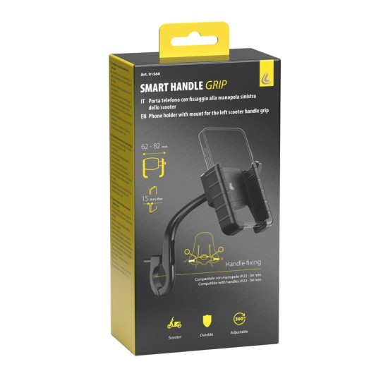ΒΑΣΗ ΣΤΗΡΙΞΗΣ ΚΙΝΗΤΟΥ SMART HANDLE GRIP 62-82mm (ΣΤΗΡΙΞΗ ΣΤΟ ΑΡΙΣΤΕΡΟ ΧΕΡΟΥΛΙ 22-34mm) OPTILINE -1 TEM.