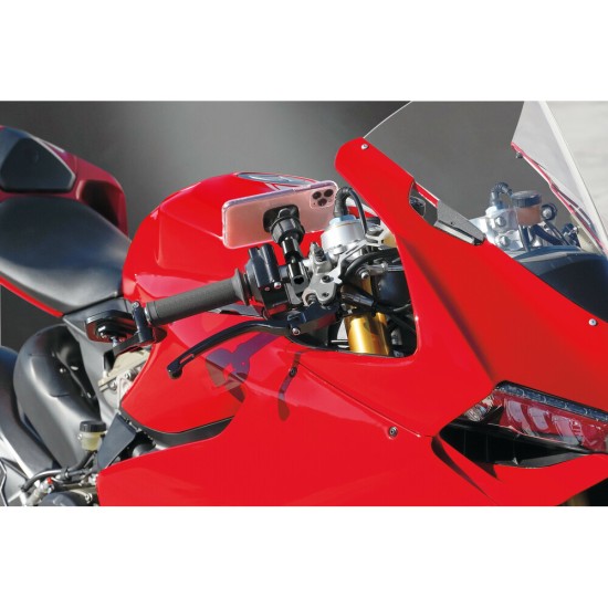 Βάση Στήριξης Κινητού Donut της σειράς Titan Optiline για Τιμόνι Μηχανής ή Ποδηλάτου με διάμετρο από 22 mm έως 32 mm και σύστημα Duolock, συμβατή με Θήκες ή Αντάπτορες Κινητού Optiline