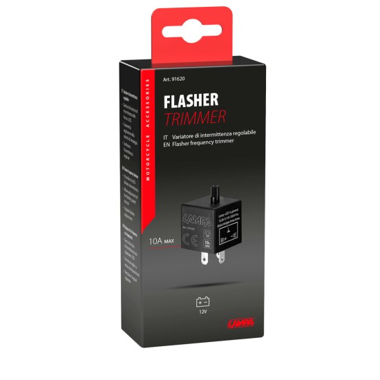 LED FLASHER (ΦΛΑΣΙΕΡΑ) TRIMMER ΗΛΕΚΤΡΟΝΙΚΟ ΓΙΑ LED ΦΛΑΣ 12V max 10A 3PIN LAMPA - 1 ΤΕΜ.