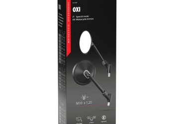 ΚΑΘΡΕΠΤΕΣ MOTO OXI M10x1,25 DX+SX ΣΤΡΟΓΓΥΛΟΙ ΣΕ ΜΑΥΡΟ ΧΡΩΜΑ LAMPA - 2 ΤΕΜ.