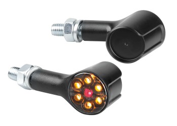 ΦΛΑΣ MOTO ΠΙΣΩ 12V SMD LED MAGNIFIER ΜΑΥΡΟ/ ΣΤΡΟΓΓΥΛΟ 3ΧΡΗΣΕΩΝ (ΘΕΣΕΩΣ /ΦΛΑΣ/ΣΤΟΠ) 50x25mm  LAMPA  - 2 TEM.