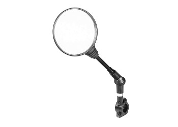 ΚΑΘΡΕΠΤΗΣ ΠΟΔΗΛΑΤΟΥ BIKO+ ΣΤΡΟΓΓΥΛΟΣ M10x1,25 ΜΕ ΒΑΣΗ ΣΤΗΡΙΞΗΣ ΤΙΜΟΝΙΟΥ 22mm DX/SX ΜΑΥΡΟ ΧΡΩΜΑ  LAMPA - 1 ΤΕΜ.