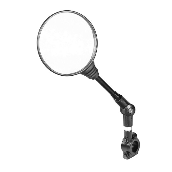 ΚΑΘΡΕΠΤΗΣ ΠΟΔΗΛΑΤΟΥ BIKO+ ΣΤΡΟΓΓΥΛΟΣ M10x1,25 ΜΕ ΒΑΣΗ ΣΤΗΡΙΞΗΣ ΤΙΜΟΝΙΟΥ 22mm DX/SX ΜΑΥΡΟ ΧΡΩΜΑ  LAMPA - 1 ΤΕΜ.