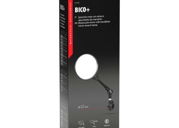 ΚΑΘΡΕΠΤΗΣ ΠΟΔΗΛΑΤΟΥ BIKO+ ΣΤΡΟΓΓΥΛΟΣ M10x1,25 ΜΕ ΒΑΣΗ ΣΤΗΡΙΞΗΣ ΤΙΜΟΝΙΟΥ 22mm DX/SX ΜΑΥΡΟ ΧΡΩΜΑ  LAMPA - 1 ΤΕΜ.