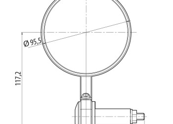 ΚΑΘΡΕΠΤΕΣ MOTO ΓΙΑ ΑΝΤΙΒΑΡΟ ΣΤΡΟΓΓΥΛΟΙ  95,5mm/18-23mm OCULUS LAMPA - 2 ΤΕΜ