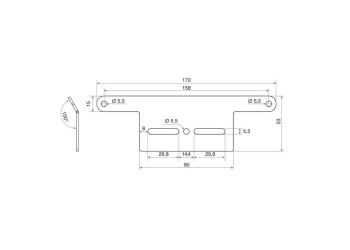 ΒΑΣΗ ΣΤΗΡΙΞΗΣ ΑΛΟΥΜΙΝΙΟΥ (ΓΩΝΙΑ 150 ΜΟΙΡΕΣ)  TYPE 1 ΓΙΑ ΑΝΑΚΛΑΣΤΗΡΕΣ ΜΑΥΡΟ LAMPA - 1 ΤΕΜ