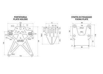 ΒΑΣΗ ΣΤΗΡΙΞΗΣ ΠΙΝΑΚΙΔΑΣ MOTO ΑΛΟΥΜΙΝΙΟΥ AERO-X EVO 1 ΜΑΥΡΗ UNIVERSAL LAMPA - 1 ΤΕΜ