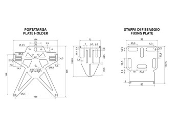 ΒΑΣΗ ΣΤΗΡΙΞΗΣ ΠΙΝΑΚΙΔΑΣ MOTO ΑΛΟΥΜΙΝΙΟΥ AERO-X EVO 3 ΜΑΥΡΗ UNIVERSAL LAMPA - 1 ΤΕΜ
