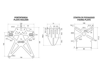 ΒΑΣΗ ΣΤΗΡΙΞΗΣ ΠΙΝΑΚΙΔΑΣ MOTO ΑΛΟΥΜΙΝΙΟΥ AERO-X EVO 4 ΜΑΥΡΗ UNIVERSAL LAMPA - 1 ΤΕΜ