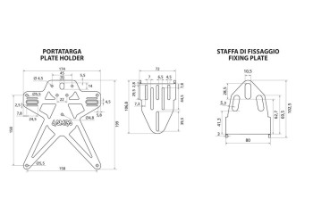 ΒΑΣΗ ΣΤΗΡΙΞΗΣ ΠΙΝΑΚΙΔΑΣ MOTO ΑΛΟΥΜΙΝΙΟΥ AERO-X EVO 6 ΜΑΥΡΗ UNIVERSAL LAMPA - 1 ΤΕΜ