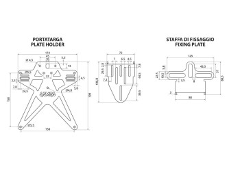 ΒΑΣΗ ΣΤΗΡΙΞΗΣ ΠΙΝΑΚΙΔΑΣ MOTO ΑΛΟΥΜΙΝΙΟΥ AERO-X EVO 7 ΜΑΥΡΗ UNIVERSAL LAMPA - 1 ΤΕΜ