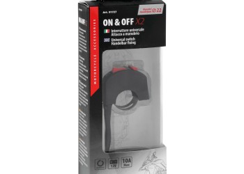 ΔΙΑΚΟΠΤΗΣ ΤΙΜΟΝΙΟΥ ON/OFF X2 ΓΙΑ ΠΡΟΒΟΛΑΚΙΑ MOTO 12V/10A ΜΕ ΔΙΑΜΕΤΡΟ 22mm LAMPA -1ΤΕΜ