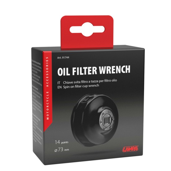 ΦΙΛΤΡΟΚΛΕΙΔΟ/ΚΛΕΙΔΙ ΦΙΛΤΡΟΥ ΛΑΔΙΟΥ MOTO ΓΙΑ ΚΑΣΤΑΝΙΑ ΔΙΑΜΕΤΡΟΣ 73mm 14 ΠΛΕΥΡΩΝ LAMPA - 1 ΤΕΜ.