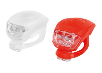 ΦΩΣ ΠΟΔΗΛΑΤΟΥ ΚΟΚΚΙΝΟ-ΑΣΠΡΟ ΣΙΛΙΚΟΝΗΣ ΜΕ 2 LED 2 ΧΡΗΣΕΩΝ 2ΤΕΜ.