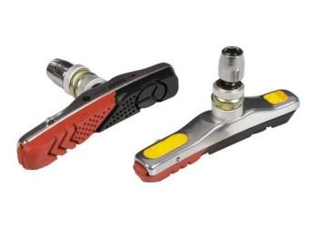 ΤΑΚΑΚΙΑ ΦΡΕΝΩΝ ΠΟΔΗΛΑΤΟΥ ΜΕ ΑΝΑΚΛΑΣΤΗΡΕΣ (CITY/MTB BIKE) PREMIUM 72mm PF-10  ΜΑΥΡΟ/ΚΟΚΚΙΝΟ 2ΤΕΜ.