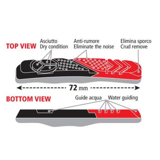 ΤΑΚΑΚΙΑ ΦΡΕΝΩΝ ΠΟΔΗΛΑΤΟΥ (CITY/MTB BIKE) PREMIUM 72mm PF-11 ΜΑΥΡΟ/ΚΟΚΚΙΝΟ 2ΤΕΜ.