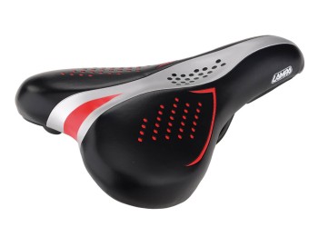 Σέλα ποδηλάτου παιδική (245x150mm /460gr) μαύρη/γκρι/κόκκινη Baby S-15 Selle/Saddles Specialist