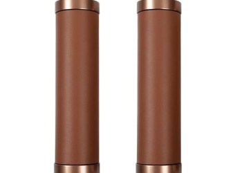 ΧΕΙΡΟΛΑΒΕΣ ΠΟΔΗΛΑΤΟΥ ΔΕΡΜΑΤΙΝΑ VINTAGE 127+127mm 22,5mm ΚΑΦΕ 2ΤΕΜ.