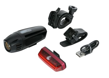 ΦΩΣ ΠΟΔΗΛΑΤΟΥ ΣΕΤ POWER SET 3 ΧΡΗΣΕΩΝ ΛΕΥΚΟ ΦΩΣ ΕΜΠΡΟΣ 300lm + ΠΙΣΩ ΚΟΚΚΙΝΟ ΦΩΣ 35lm ΦΟΡΤΙΣΗ ΜΕ USB