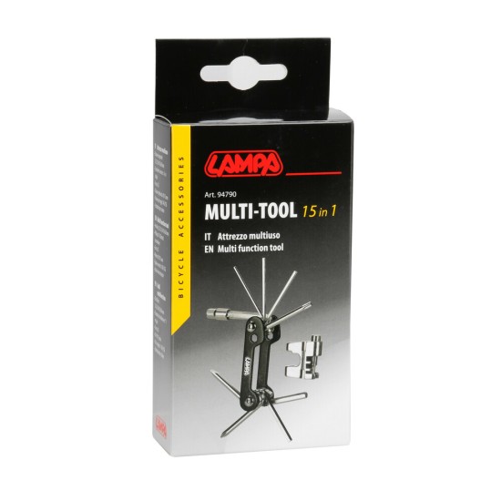 ΠΟΛΥΕΡΓΑΛΕΙΟ ΠΟΔΗΛΑΤΟΥ 15 ΣΕ 1 ΜΕ ΑΛΕΝ/ΚΑΤΣΑΒΙΔΙ/ΕΞΩΛΚΕΑ/ΚΛΕΙΔΙ ΑΚΤΙΝΩΝ 1ΤΕΜ. LAMPA