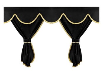 ΣΕΤ ΚΟΥΡΤΙΝΕΣ ΝΤΑΛΙΚΑΣ PRIVILEGE STANDARD ΜΑΥΡΟ 8ΤΕΜ.