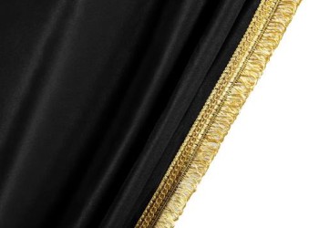 ΣΕΤ ΚΟΥΡΤΙΝΕΣ ΝΤΑΛΙΚΑΣ PRIVILEGE STANDARD ΜΑΥΡΟ 8ΤΕΜ.