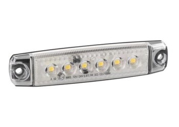 ΦΩΣ ΟΓΚΟΥ 6LED ΛΕΥΚΟ 12/24V 96mm ΑΔΙΑΒΡΟΧΟ 1ΤΕΜ.