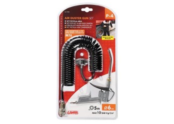 ΠΙΣΤΟΛΙ ΑΕΡΑ ΜΕΤΑΛΛΙΚΟ ΜΕ ΣΠΙΡΑΛ P-4 6mm 5m 10bar kg/cm2  ME ΣΥΝΔΕΣΜΟΣ ΑΕΡΑ M16