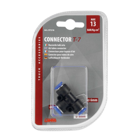 ΣΥΝΔΕΣΜΟΣ ΑΕΡΑ ΤΡΙΠΛΟΣ Φ 6/8mm MAX 13BAR kg/cm2 LAMPA - 1 TEM.