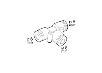 ΣΥΝΔΕΣΜΟΣ ΑΕΡΑ ΤΡΙΠΛΟΣ Φ 6/8mm MAX 13BAR kg/cm2 LAMPA - 1 TEM.