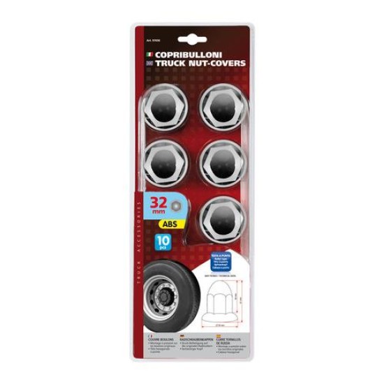 ΚΑΠΑΚΙΑ ΠΑΞΙΜΑΔΙΩΝ / ΜΠΟΥΛΟΝΙΩΝ ΦΟΡΤΗΓΟΥ ΠΛΑΣΤΙΚΑ ΧΡΩΜΙΟΥ 33mm 10ΤΕΜ.