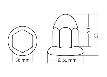 ΚΑΠΑΚΙΑ ΠΑΞΙΜΑΔΙΩΝ / ΜΠΟΥΛΟΝΙΩΝ ΦΟΡΤΗΓΟΥ ΠΛΑΣΤΙΚΑ ΧΡΩΜΙΟΥ 33mm 10ΤΕΜ.