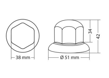 ΚΑΠΑΚΙΑ ΠΑΞΙΜΑΔΙΩΝ / ΜΠΟΥΛΟΝΙΩΝ ΦΟΡΤΗΓΟΥ ΠΛΑΣΤΙΚΑ ΧΡΩΜΙΟΥ 33mm 10ΤΕΜ.