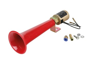 ΚΟΡΝΑ ΗΛΕΚΤΡΟΠΝΕΥΜΑΤΙΚΗ ΜΟΝΗ 12>36V 110db "TURKISH SOUND" ΚΟΚΚΙΝΗ 230mm LAMPA - 1 TEM.