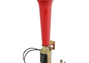 ΚΟΡΝΑ ΗΛΕΚΤΡΟΠΝΕΥΜΑΤΙΚΗ ΜΟΝΗ 12>36V 110db "TURKISH SOUND" ΚΟΚΚΙΝΗ 230mm LAMPA - 1 TEM.