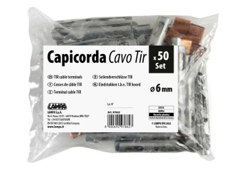ΤΕΡΜΑΤΙΚΑ ΚΑΛΩΔΙΩΝ & ΣΥΡΜΑΤΟΣΧΟΙΝΩΝ ΓΙΑ ΜΟΥΣΑΜΑΔΕΣ ΚΑΡΟΤΣΑΣ TIR 6mm  LAMPA - 50ΤΕΜ.