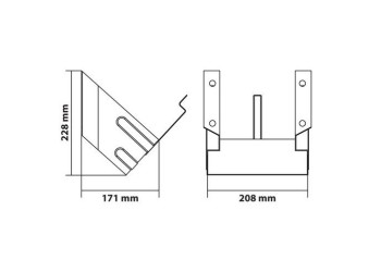 ΜΕΤΑΛΛΙΚΗ ΒΑΣΗ ΓΙΑ ΤΑΚΟ ΤΡΟΧΟΥ E53 208x171x228mm 1ΤΕΜ.