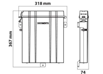 ΟΡΘΟΓΩΝΙΟ ΚΟΥΤΙ ΦΥΛΑΞΗΣ ΕΓΓΡΑΦΩΝ ΜΕ ΥΠΟΔΟΧΗ ΑΣΦΑΛΕΙΑΣ (367 Χ 318 Χ 74 mm)