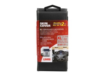 ΚΑΛΥΜΜΑ ΤΙΜΟΝΙΟΥ ΦΟΡΤΗΓΟΥ 49/51cm (XL) SKIN-COVER ΜΑΥΡΟ ΜΕ ΜΠΕΖ ΡΑΦΗ ΕΛΑΣΤΙΚΟ 2mm ΠΑΧΟΣ