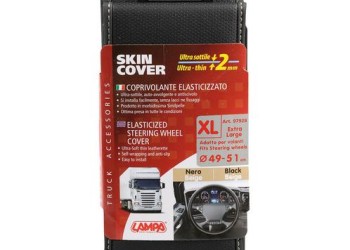 ΚΑΛΥΜΜΑ ΤΙΜΟΝΙΟΥ ΦΟΡΤΗΓΟΥ 49/51cm (XL) SKIN-COVER ΜΑΥΡΟ ΜΕ ΜΠΕΖ ΡΑΦΗ ΕΛΑΣΤΙΚΟ 2mm ΠΑΧΟΣ