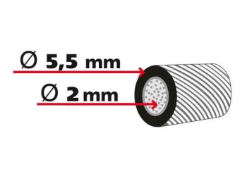 ΣΥΡΜΑΤΟΣΧΟΙΝΟ TIR Φ2-5,8mm 37M ΜΕ ΕΠΕΝΔΥΣΗ PVC