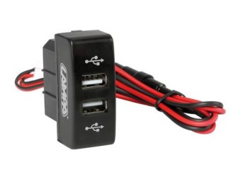 MERCEDES ACTROS MP3 08-13 ΑΝΤΑΠΤΟΡΑΣ ΔΙΠΛΟΣ USB 12/24V 3A ΜΕ ΚΑΛΩΔΙΟ 15cm