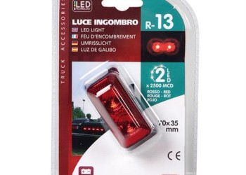 Φως Φορτηγού 24V 2LED 70x35mm Κόκκινο