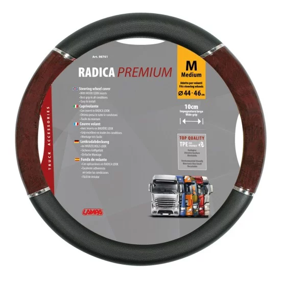 ΚΑΛΥΜΜΑ ΤΙΜΟΝΙΟΥ ΦΟΡΤΗΓΟΥ RADICA (M) 44-46cm (ΜΑΥΡΟ/ΞΥΛΟ/ΟΙΚΟΛΟΓΙΚΟ/ΑΟΣΜΟ)