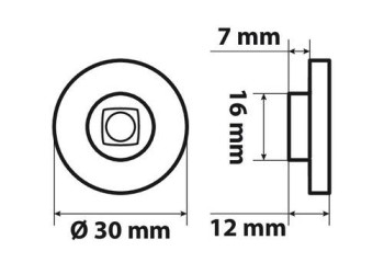 Φώτα Ογκου Φορτηγού 24V 1 Led 2τεμ Λευκά F-12