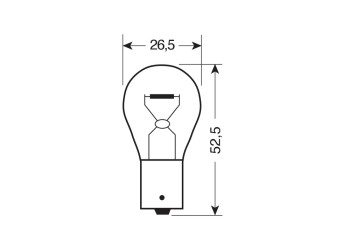 P21W 12V 21W BA15s ΜΟΝΟΠΟΛΙΚΟ ΜΠΛΕ BLUE DYED-GLASS 2ΤΕΜ. BLISTER